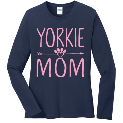 Yorkie Mom Funny Dog Lover Mama Mothers Day Gift Ladies Long Sleeve Shirt