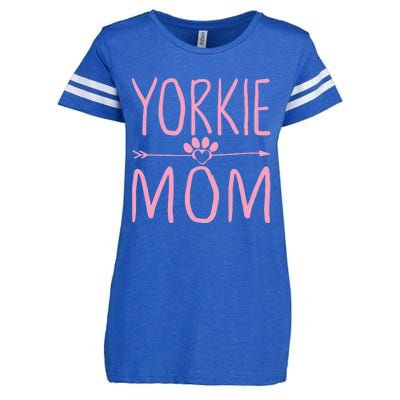 Yorkie Mom Funny Dog Lover Mama Mothers Day Gift Enza Ladies Jersey Football T-Shirt