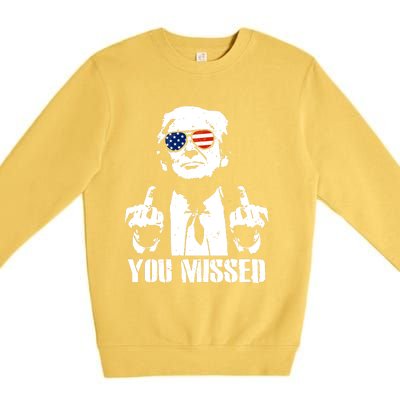 You Missed Finger Trump 2024 Take America Back Pennsylvania Rally Premium Crewneck Sweatshirt