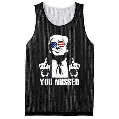 You Missed Finger Trump 2024 Take America Back Pennsylvania Rally Mesh Reversible Basketball Jersey Tank