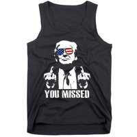 You Missed Finger Trump 2024 Take America Back Pennsylvania Rally Tank Top