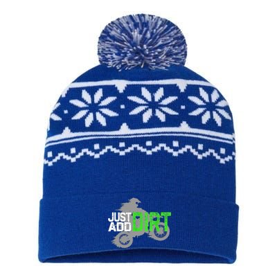 Motocross Funny Gift  Dirt Bike Dirtbike Gift USA-Made Snowflake Beanie