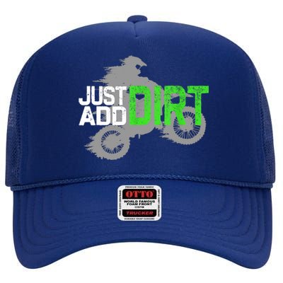 Motocross Funny Gift  Dirt Bike Dirtbike Gift High Crown Mesh Back Trucker Hat