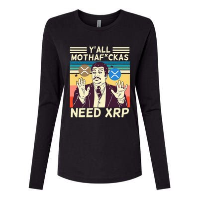 YAll Motha Fuckas Need Xrp Funny Crypto Currency Womens Cotton Relaxed Long Sleeve T-Shirt