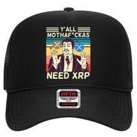 YAll Motha Fuckas Need Xrp Funny Crypto Currency High Crown Mesh Back Trucker Hat