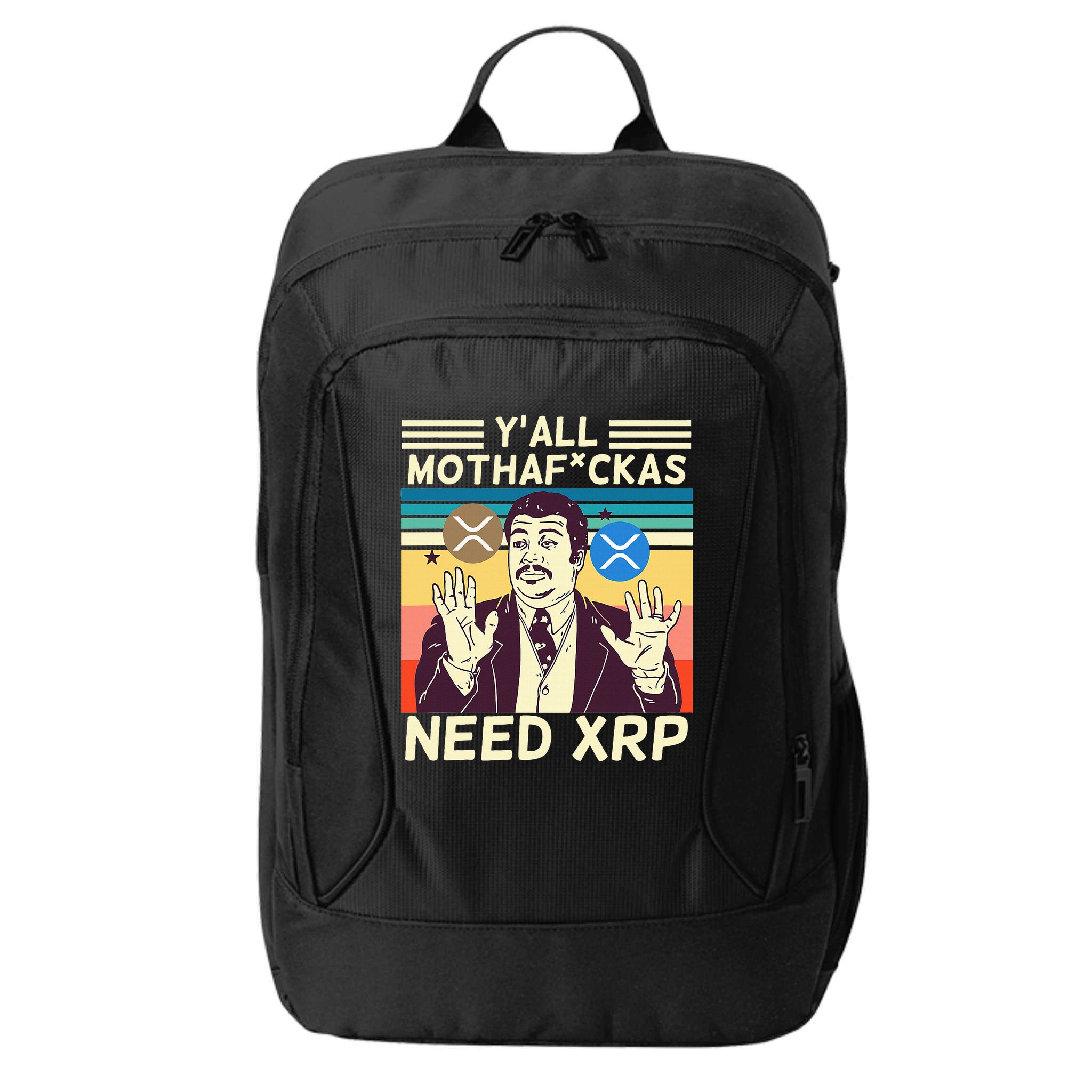 YAll Motha Fuckas Need Xrp Funny Crypto Currency City Backpack