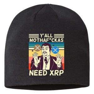 YAll Motha Fuckas Need Xrp Funny Crypto Currency Sustainable Beanie