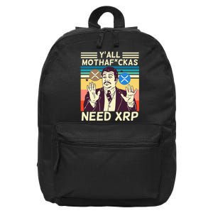 YAll Motha Fuckas Need Xrp Funny Crypto Currency 16 in Basic Backpack