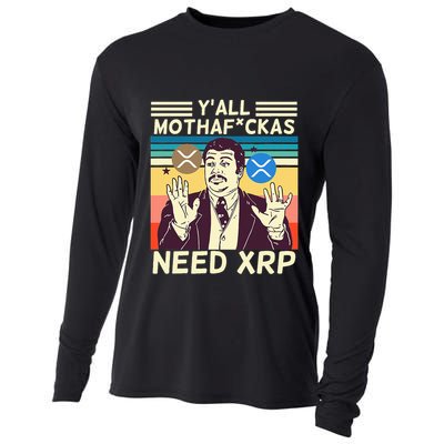 YAll Motha Fuckas Need Xrp Funny Crypto Currency Cooling Performance Long Sleeve Crew