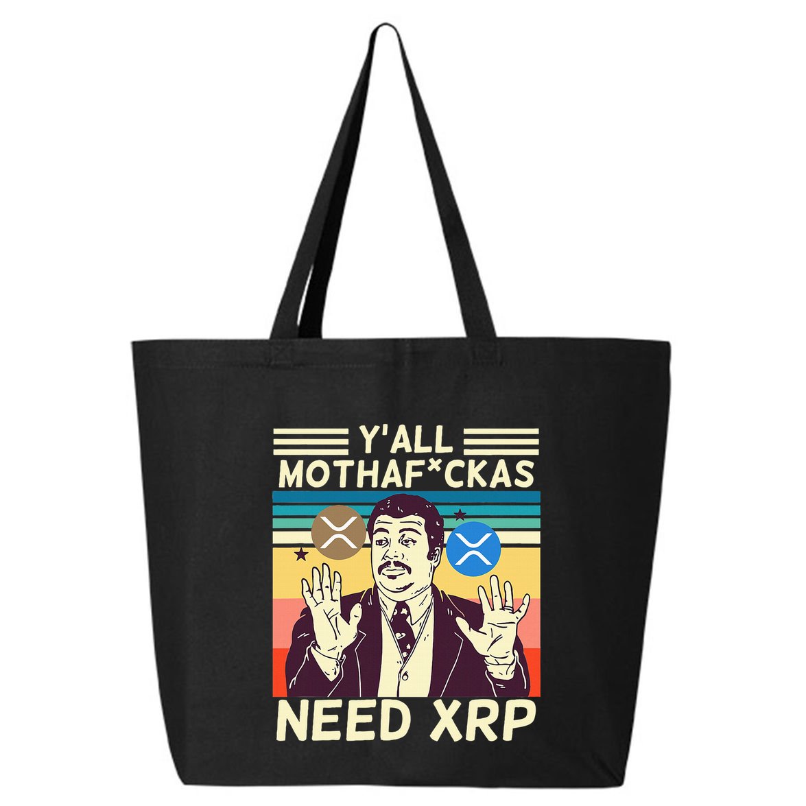 YAll Motha Fuckas Need Xrp Funny Crypto Currency 25L Jumbo Tote