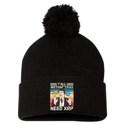 YAll Motha Fuckas Need Xrp Funny Crypto Currency Pom Pom 12in Knit Beanie