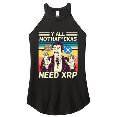 YAll Motha Fuckas Need Xrp Funny Crypto Currency Women's Perfect Tri Rocker Tank