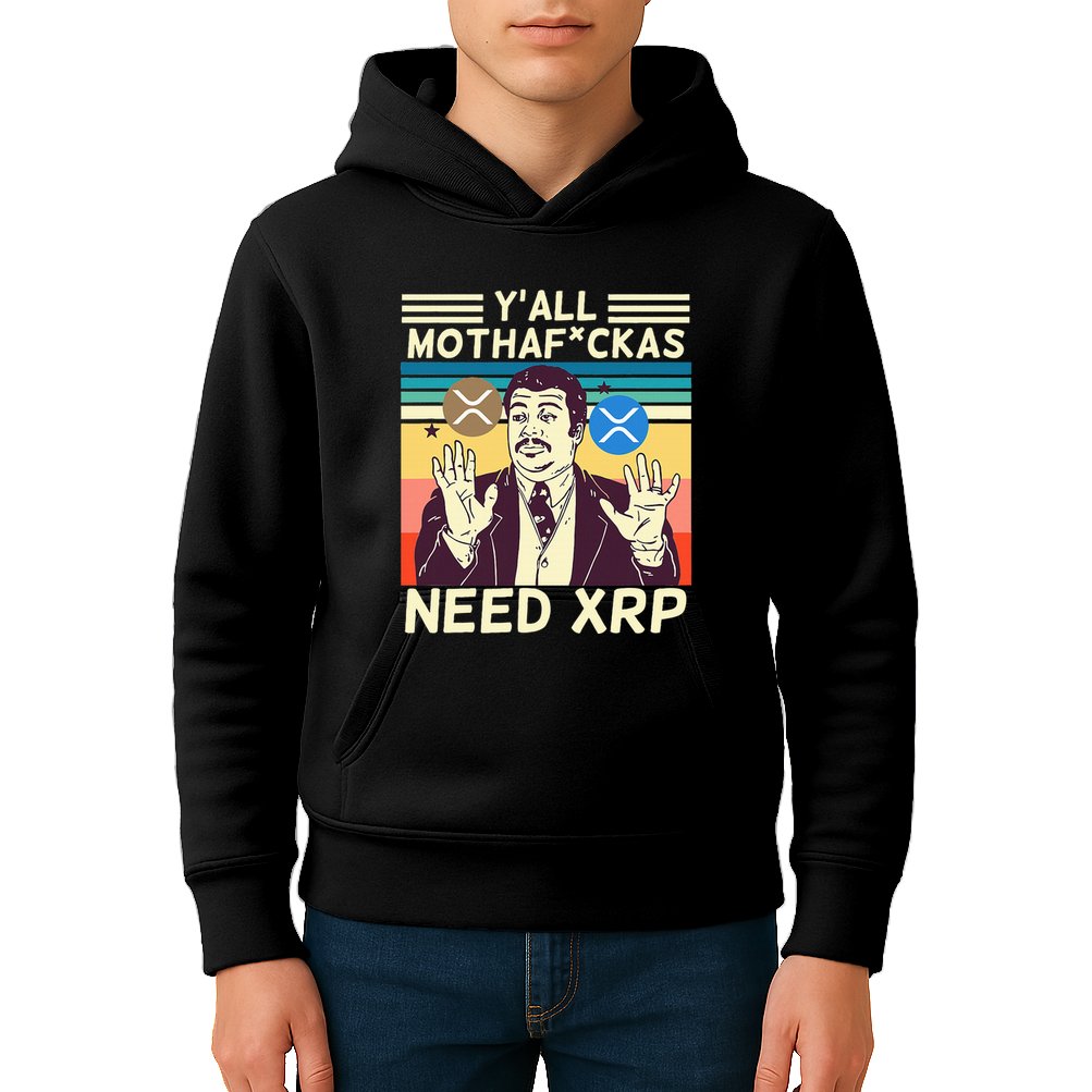 YAll Motha Fuckas Need Xrp Funny Crypto Currency Kids Hoodie