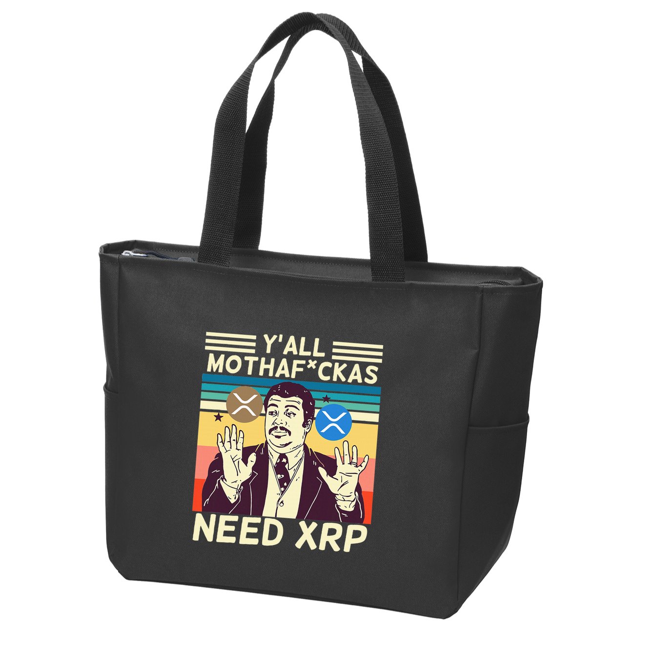 YAll Motha Fuckas Need Xrp Funny Crypto Currency Zip Tote Bag