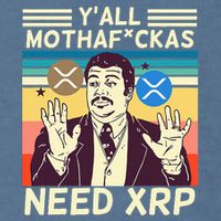 YAll Motha Fuckas Need Xrp Funny Crypto Currency Garment-Dyed Sweatshirt