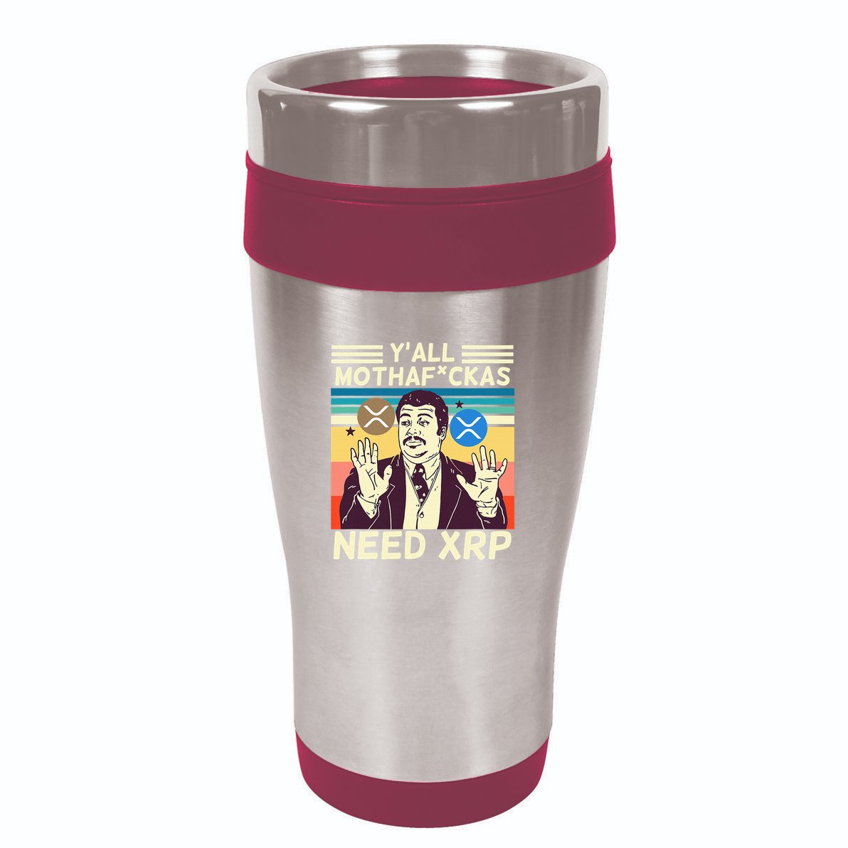 YAll Motha Fuckas Need Xrp Funny Crypto Currency 16oz Travel Tumbler