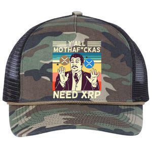 YAll Motha Fuckas Need Xrp Funny Crypto Currency Retro Rope Trucker Hat Cap