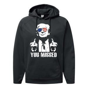 You Missed Finger Trump 2024 Take America Back Pennsylvania Rally Performance Fleece Hoodie