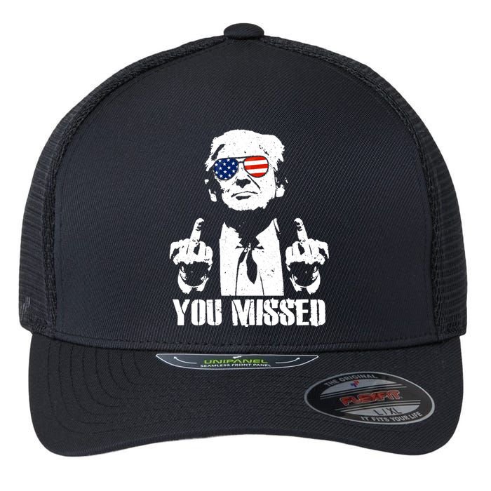 You Missed Finger Trump 2024 Take America Back Pennsylvania Rally Flexfit Unipanel Trucker Cap