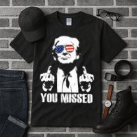 You Missed Finger Trump 2024 Take America Back Pennsylvania Rally Tall T-Shirt