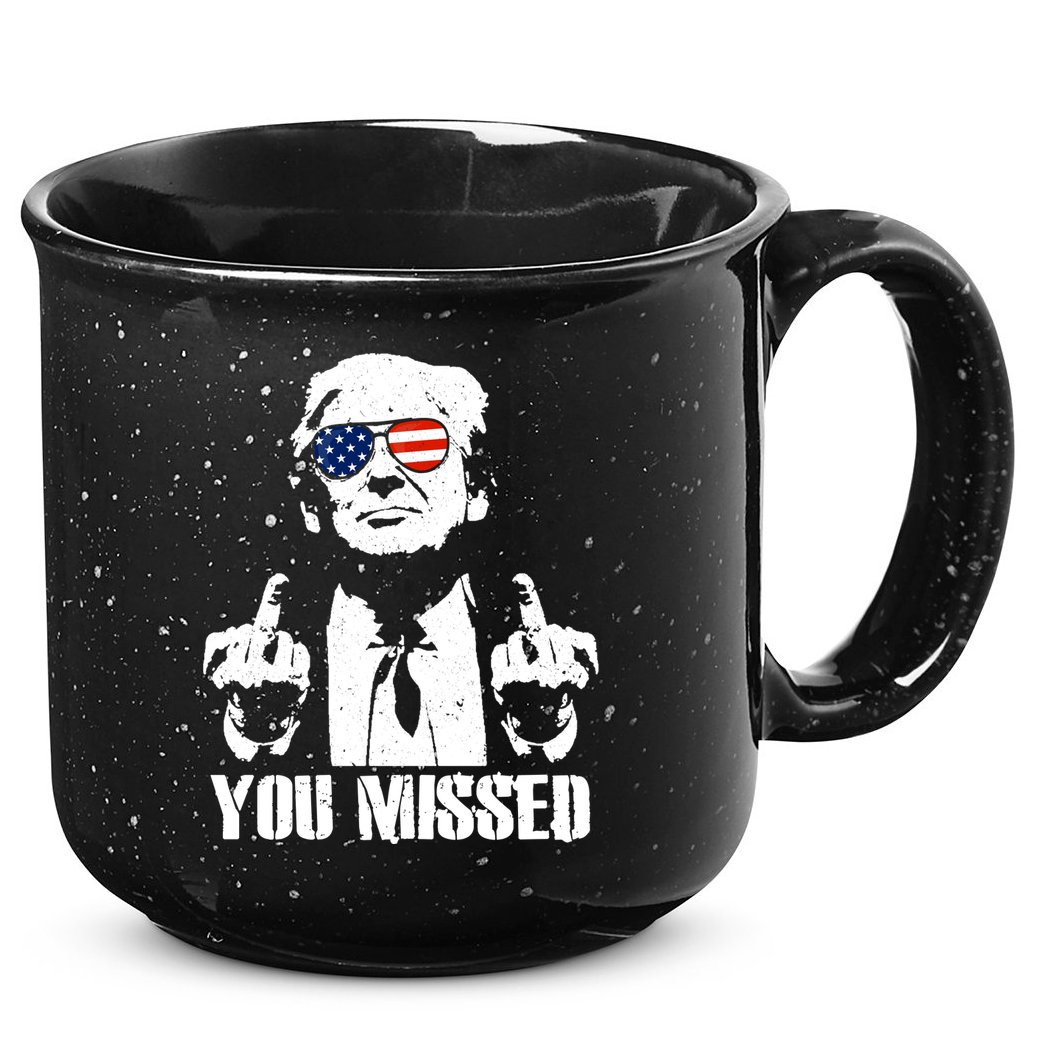 You Missed Finger Trump 2024 Take America Back Pennsylvania Rally 15oz Campfire Ceramic Mug