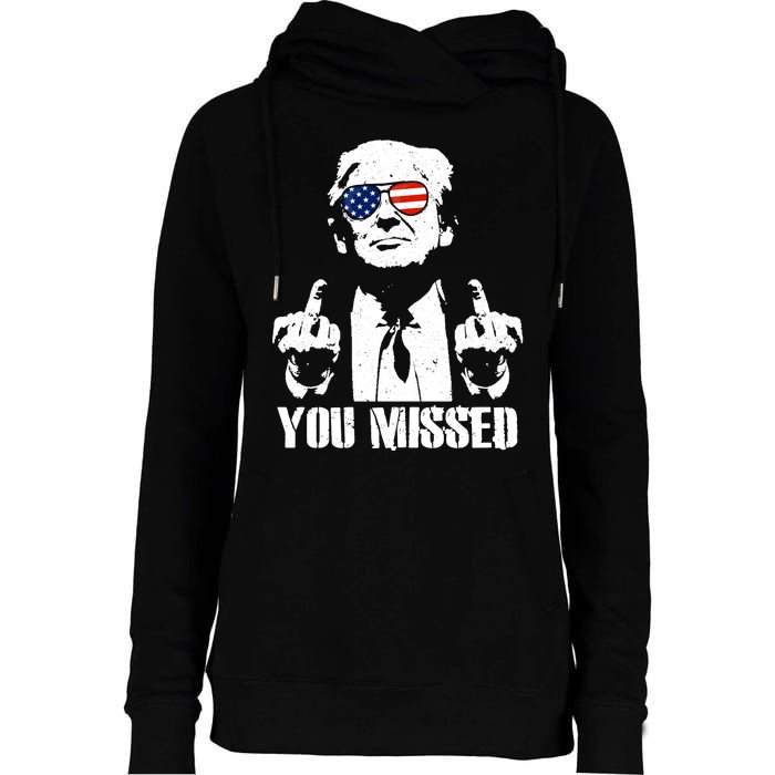 You Missed Finger Trump 2024 Take America Back Pennsylvania Rally Womens Funnel Neck Pullover Hood