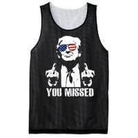 You Missed Finger Trump 2024 Take America Back Pennsylvania Rally Mesh Reversible Basketball Jersey Tank