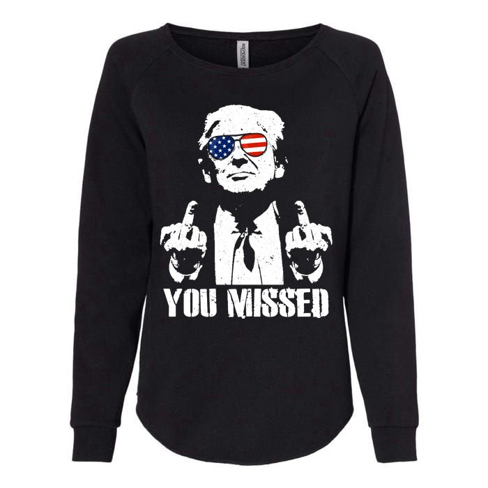 You Missed Finger Trump 2024 Take America Back Pennsylvania Rally Womens California Wash Sweatshirt