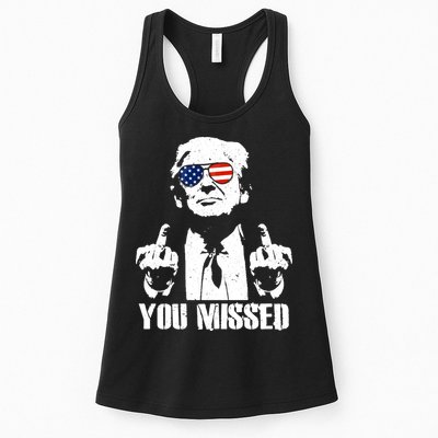You Missed Finger Trump 2024 Take America Back Pennsylvania Rally Womens Tank Top
