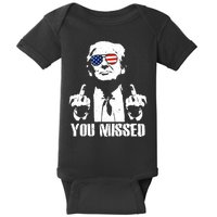 You Missed Finger Trump 2024 Take America Back Pennsylvania Rally Baby Bodysuit