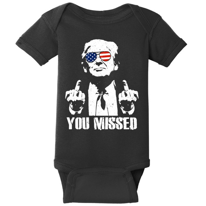 You Missed Finger Trump 2024 Take America Back Pennsylvania Rally Baby Bodysuit