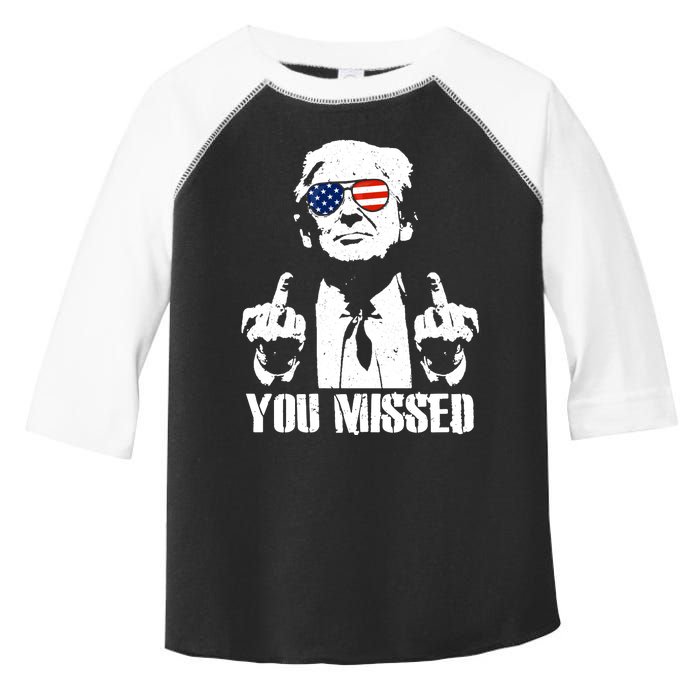 You Missed Finger Trump 2024 Take America Back Pennsylvania Rally Toddler Fine Jersey T-Shirt