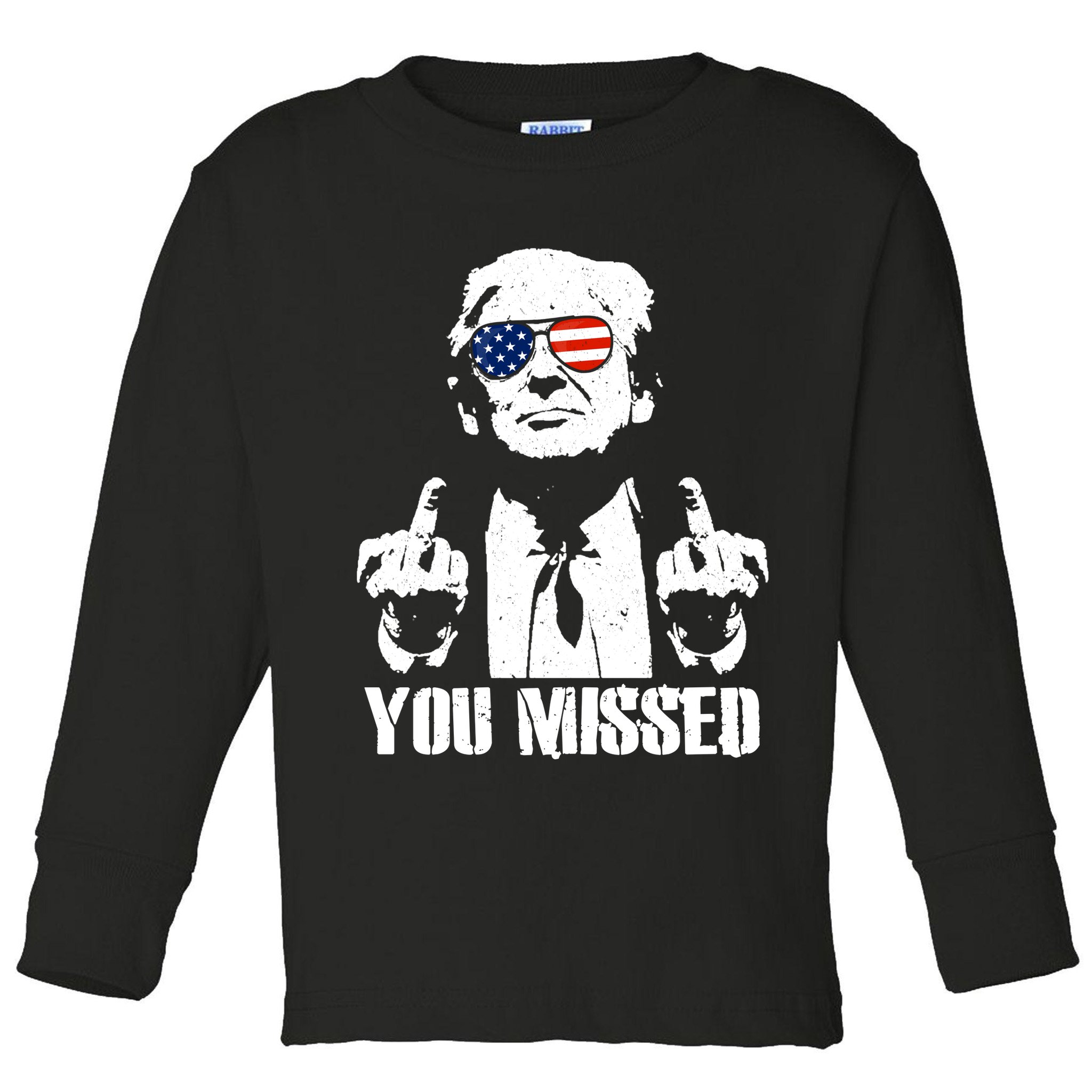 You Missed Finger Trump 2024 Take America Back Pennsylvania Rally Toddler Long Sleeve Shirt