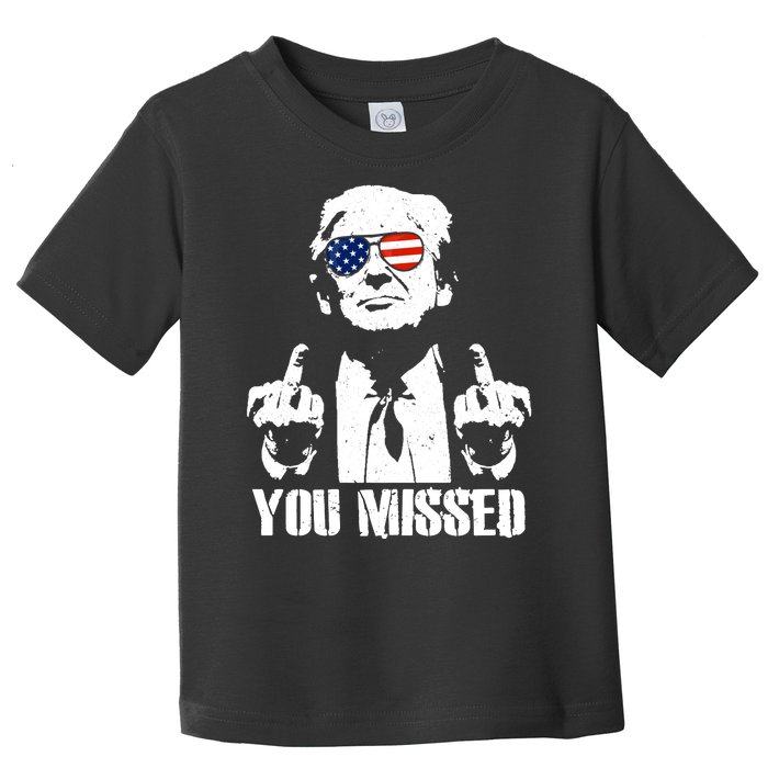 You Missed Finger Trump 2024 Take America Back Pennsylvania Rally Toddler T-Shirt