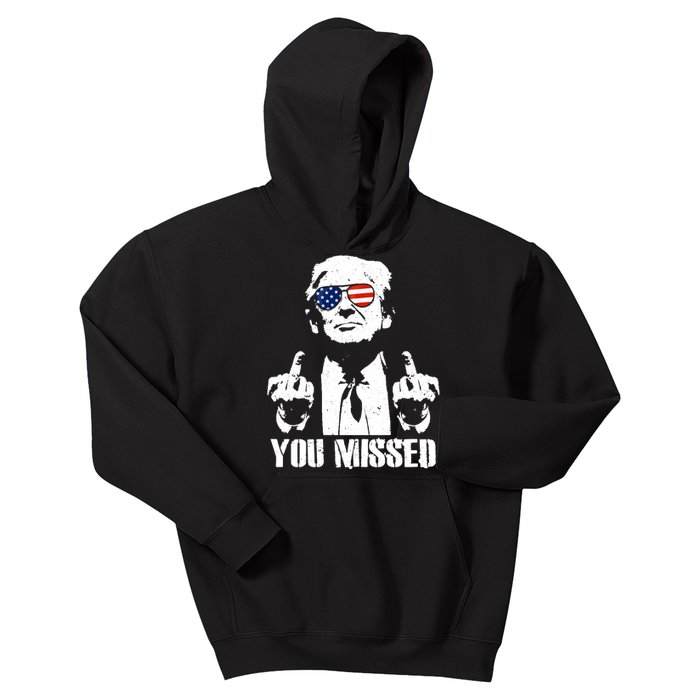 You Missed Finger Trump 2024 Take America Back Pennsylvania Rally Kids Hoodie