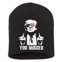 You Missed Finger Trump 2024 Take America Back Pennsylvania Rally Short Acrylic Beanie