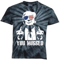 You Missed Finger Trump 2024 Take America Back Pennsylvania Rally Kids Tie-Dye T-Shirt