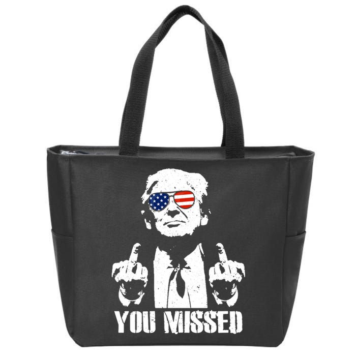 You Missed Finger Trump 2024 Take America Back Pennsylvania Rally Zip Tote Bag