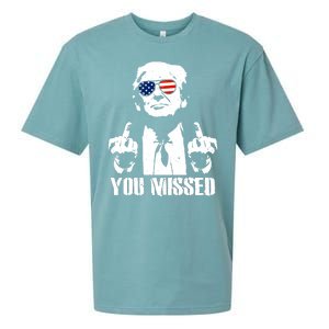 You Missed Finger Trump 2024 Take America Back Pennsylvania Rally Sueded Cloud Jersey T-Shirt