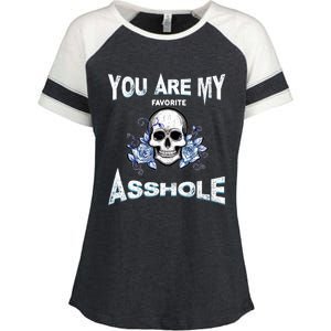 You're My Favorite Asshole Funny Sarcastic Gift Enza Ladies Jersey Colorblock Tee