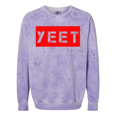 Yeet Meme Funny Gamer Millenial Slogan Ns Colorblast Crewneck Sweatshirt