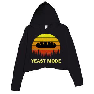 Yeast Mode Funny Bread Maker Pun Quote For Baking Bakers Crop Fleece Hoodie