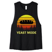 Yeast Mode Funny Bread Maker Pun Quote For Baking Bakers Women's Racerback Cropped Tank