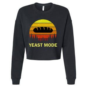 Yeast Mode Funny Bread Maker Pun Quote For Baking Bakers Cropped Pullover Crew