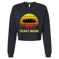 Yeast Mode Funny Bread Maker Pun Quote For Baking Bakers Cropped Pullover Crew