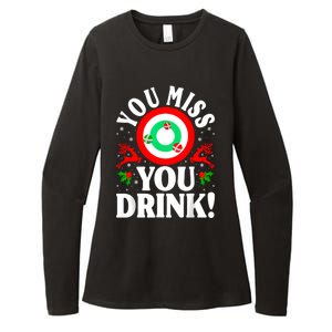 You Miss Game You Drink Game Ugly Christmas Sweater Funny Womens CVC Long Sleeve Shirt