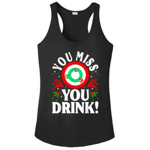 You Miss Game You Drink Game Ugly Christmas Sweater Funny Ladies PosiCharge Competitor Racerback Tank