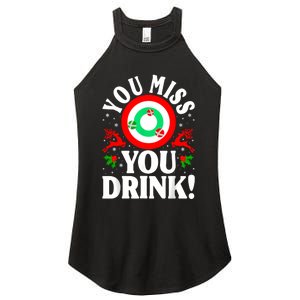 You Miss Game You Drink Game Ugly Christmas Sweater Funny Women's Perfect Tri Rocker Tank