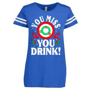 You Miss Game You Drink Game Ugly Christmas Sweater Funny Enza Ladies Jersey Football T-Shirt