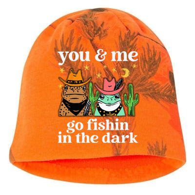 You & Me Go Fishin In The Dark Country Frogs Quote Kati - Camo Knit Beanie